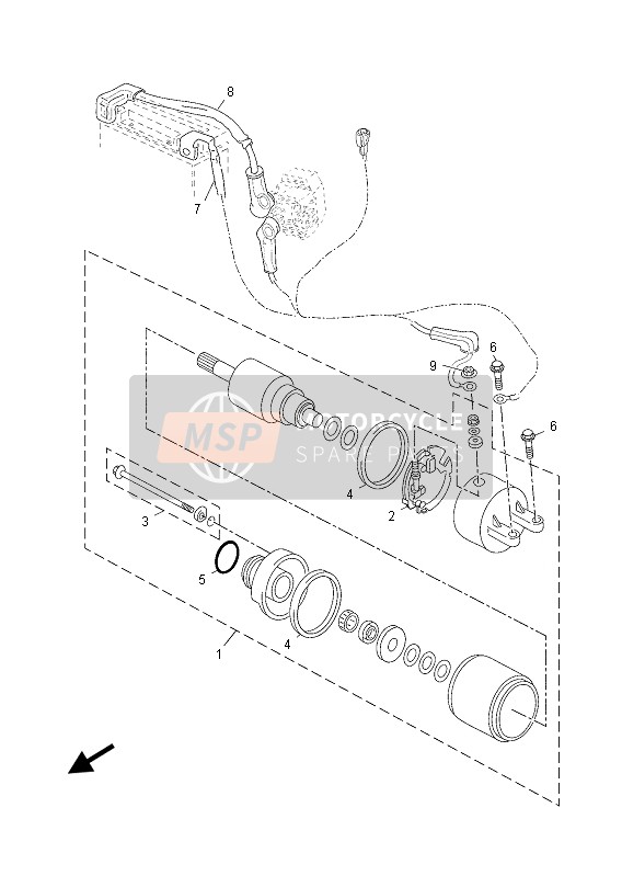 Yamaha YP250R 2013 Startend Motor 4 voor een 2013 Yamaha YP250R